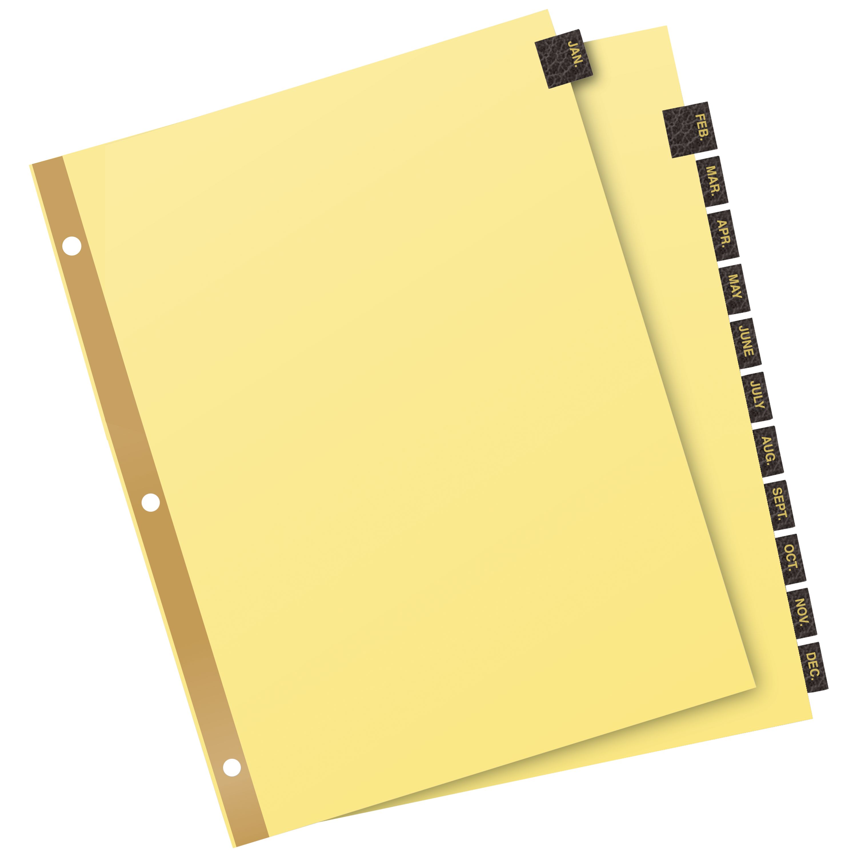 Jan-Dec Pre-Printed Leather Style Dividers 26180 | Avery